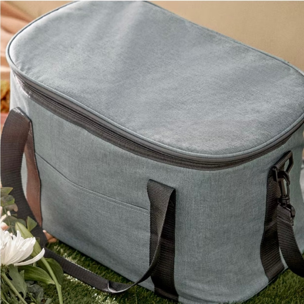 DSW NWT cooler bag. Sage green with black zipper and handles.